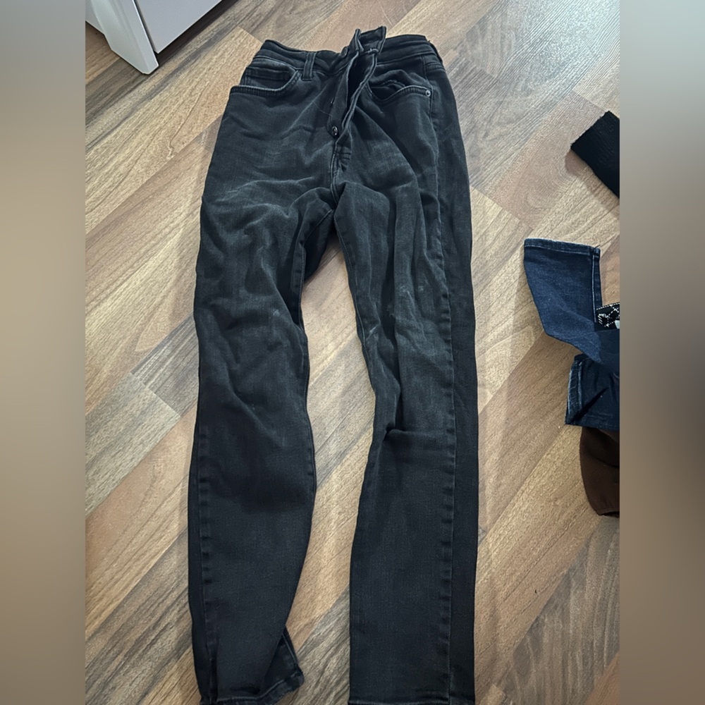 American eagle black button up jeans